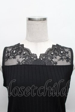 画像3: axes femme / 繊細レースタンク  黒 S-25-12-18-019-AX-TO-HR-ZS