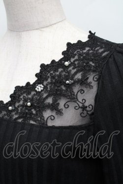 画像3: axes femme / レース切替カットソー  黒 S-25-12-18-020-AX-BL-HR-ZS