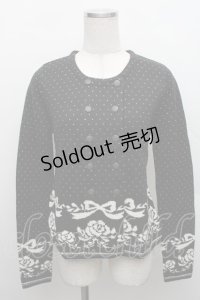 ANECDOTE axes femme / リボンバラデザインニット  黒 S-25-12-18-021-AX-TO-HR-ZS