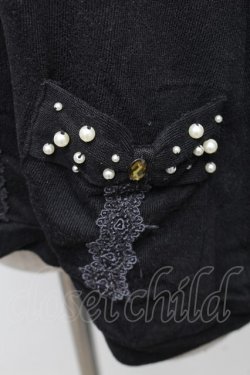 画像3: axes femme / リボンポケットVネックプルオーバー  黒 S-25-12-18-024-AX-TO-HR-ZS