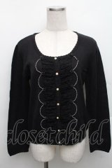 axes femme / 巻きバラレースカーディガン  黒 S-25-12-18-025-AX-TO-HR-ZS
