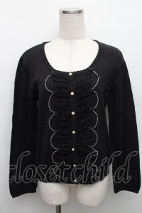 axes femme / 巻きバラレースカーディガン  黒 S-25-12-18-025-AX-TO-HR-ZS
