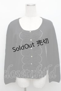axes femme / 巻きバラレースカーディガン  黒 S-25-12-18-025-AX-TO-HR-ZS