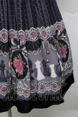 画像4: axes femme / チェス柄ストライプレースワンピース  紺 S-25-12-18-027-AX-OP-HR-ZS