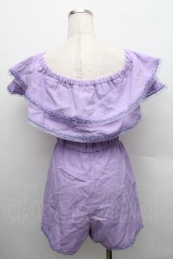 画像2: lilLilly / オフショルオールインワン  ラベンダー S-25-12-18-031-LO-OP-AS-ZS