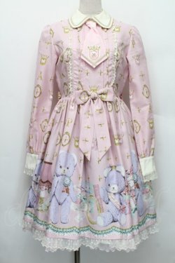 画像1: Angelic Pretty / Charlotte's Bearワンピース  ピンク S-25-12-20-020-AP-OP-AS-ZS
