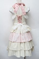 画像2: ALICE and the PIRATES / Sweet Devilジャンパースカート  生成りＸピンク S-25-12-20-022-PA-OP-SA-ZS (2)