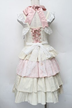 画像2: ALICE and the PIRATES / Sweet Devilジャンパースカート  生成りＸピンク S-25-12-20-022-PA-OP-SA-ZS