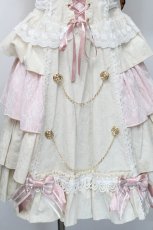 画像6: ALICE and the PIRATES / Sweet Devilジャンパースカート  生成りＸピンク S-25-12-20-022-PA-OP-SA-ZS (6)