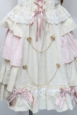 画像6: ALICE and the PIRATES / Sweet Devilジャンパースカート  生成りＸピンク S-25-12-20-022-PA-OP-SA-ZS