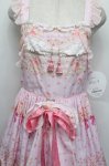 画像4: BABY,THE STARS SHINE BRIGHT / はなもも Shangri-La柄リボンジャンパースカート  ピンク S-25-12-20-023-BA-OP-ET-ZS (4)