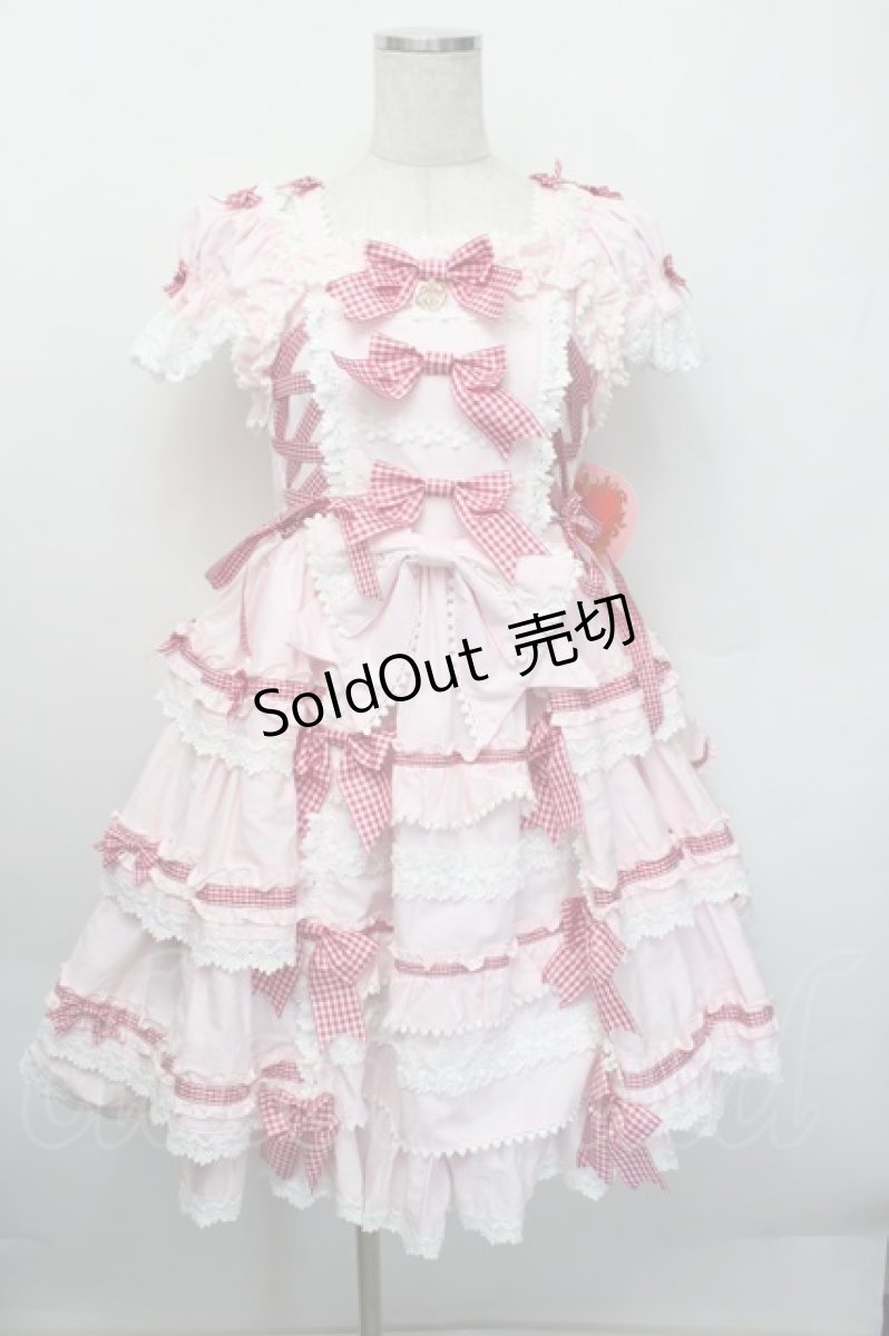 画像1: BABY,THE STARS SHINE BRIGHT / Flancesca Ribbonジャンパースカート  ピンク S-25-12-20-024-BA-JA-HR-ZS (1)