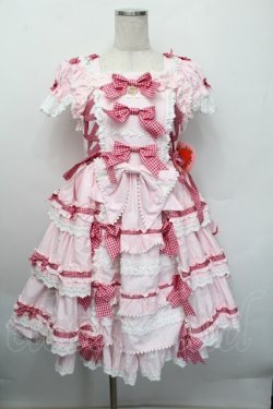 画像1: BABY,THE STARS SHINE BRIGHT / Flancesca Ribbonジャンパースカート  ピンク S-25-12-20-024-BA-JA-HR-ZS