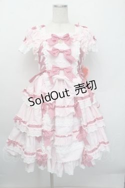 画像1: BABY,THE STARS SHINE BRIGHT / Flancesca Ribbonジャンパースカート  ピンク S-25-12-20-024-BA-JA-HR-ZS