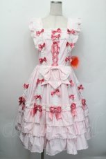 画像1: BABY,THE STARS SHINE BRIGHT / Ribbon ribbon blooms ジャンパースカート  ピンク S-25-12-20-025-BA-OP-AS-ZS (1)