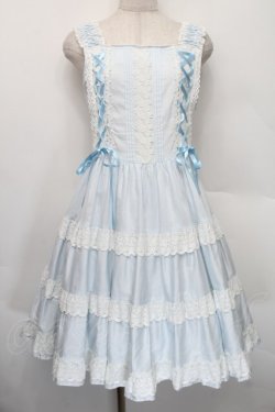 画像1: BABY,THE STARS SHINE BRIGHT / ミルフィーユジャンパースカート  サックス S-25-12-20-030-BA-OP-AS-ZS