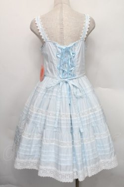 画像2: BABY,THE STARS SHINE BRIGHT / シェリルレーシィジャンパースカート  サックス S-25-12-20-031-BA-OP-HR-ZS