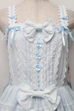 画像3: BABY,THE STARS SHINE BRIGHT / シェリルレーシィジャンパースカート  サックス S-25-12-20-031-BA-OP-HR-ZS