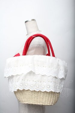 画像2: axes femme Kawaii / いちごあみぐるみ付カゴバッグ  赤 S-25-12-20-1004-AX-BG-HR-ZS