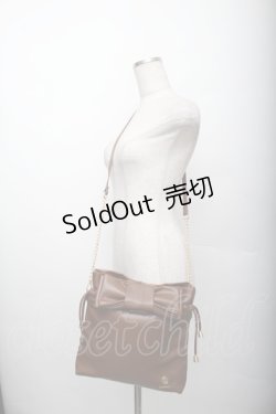 画像1: m petit by misako / AMリボンキンチャクSLD  ブラウン S-25-12-20-1005-LO-BG-HR-ZS