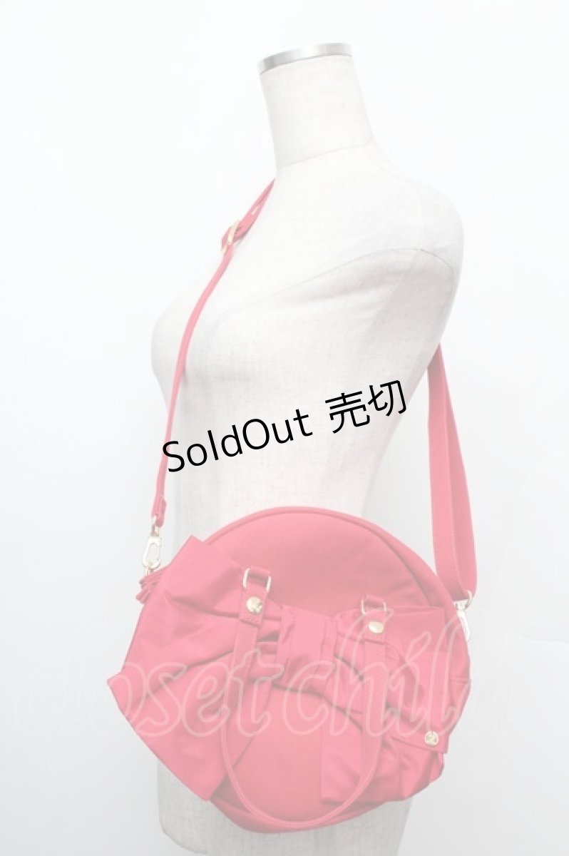 画像3: Perla nell' ostrica / シャンタンリボン付きハンプバッグ  赤 S-25-12-20-1001-EL-BG-HR-ZTK031 (3)