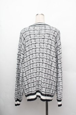 画像2: Ank Rouge / ツイードニットカーデ  黒ｘ白 S-25-12-20-1010-CA-TO-HR-ZS