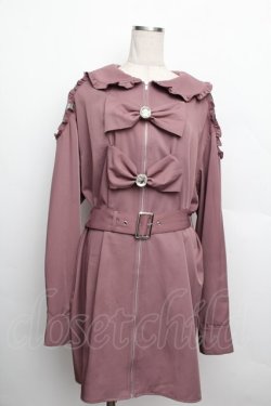 画像1: Ank Rouge / ビジューリボンZIPワンピース  ピンク S-25-12-20-1015-CA-OP-AS-ZS