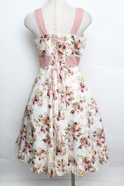 画像2: Victorian maiden / ロココブーケフリルジャンパースカート  ロココローズ S-25-12-20-1016-CL-OP-AS-ZS