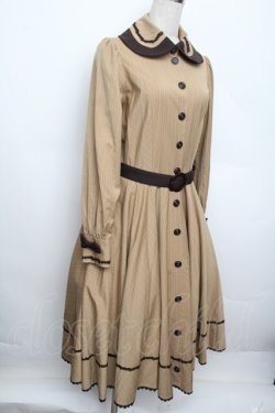 画像3: Innocent World / ストライプサーキュラーフレアーワンピース  ベージュ S-25-12-20-1021-IW-OP-AS-ZS