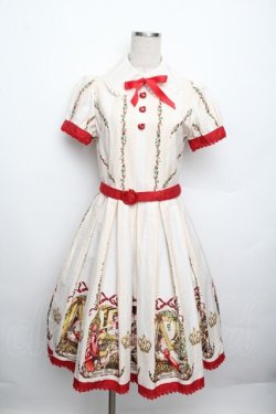 画像1: Innocent World / 童話柄ワンピース  オフｘ赤 S-25-12-20-1022-IW-OP-AS-ZS