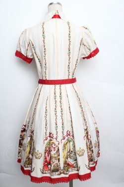 画像2: Innocent World / 童話柄ワンピース  オフｘ赤 S-25-12-20-1022-IW-OP-AS-ZS