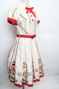 画像3: Innocent World / 童話柄ワンピース  オフｘ赤 S-25-12-20-1022-IW-OP-AS-ZS