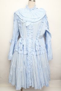 Physical Drop / スタンドカラープリンセスドレス  サックス S-25-12-20-1025-LO-OP-AS-ZS