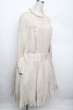 画像3: Jane Marple / ピンタックフリルワンピース  ベージュ S-25-12-20-1027-JM-OP-AS-ZS