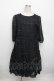 画像1: Jane Marple / シアーロゴのコットドレス  黒 S-25-12-20-1029-JM-OP-AS-ZS (1)