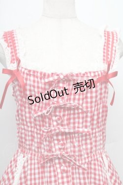 画像3: metamorphose / ギンガムシャーリングジャンパースカート  赤ｘ白 S-25-12-20-005-ME-OP-AS-ZS
