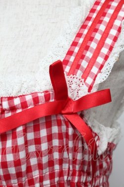 画像4: metamorphose / ギンガムシャーリングジャンパースカート  赤ｘ白 S-25-12-20-005-ME-OP-AS-ZS