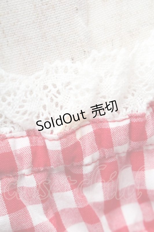 画像6: metamorphose / ギンガムシャーリングジャンパースカート  赤ｘ白 S-25-12-20-005-ME-OP-AS-ZS (6)