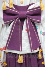 画像6: metamorphose / 春告げ鳥の恋うらら前プリーツジャンパースカート  ミントｘ紫 S-25-12-20-007-ME-OP-AS-ZS (6)