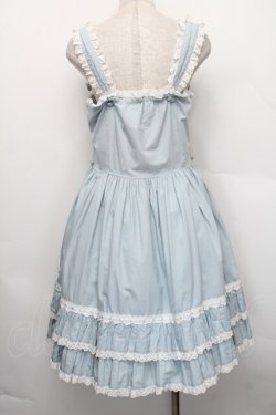 画像2: metamorphose / 裾フリルジャンパースカート（水玉）  サックス S-25-12-20-008-ME-OP-HR-ZS