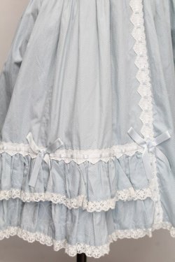 画像5: metamorphose / 裾フリルジャンパースカート（水玉）  サックス S-25-12-20-008-ME-OP-HR-ZS