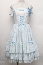 画像9: metamorphose / シナモロールコラボ　エプロン付きジャンパースカート  サックス S-25-12-20-009-ME-OP-AS-ZS (9)
