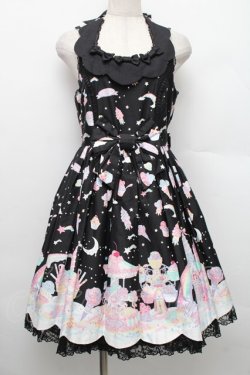 画像1: Angelic Pretty / MilkyPlanetジャンパースカートSet  黒 S-25-12-20-014-AP-OP-ET-ZS