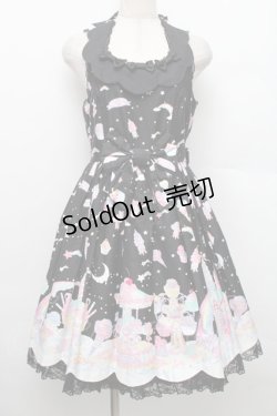 画像1: Angelic Pretty / MilkyPlanetジャンパースカートSet  黒 S-25-12-20-014-AP-OP-ET-ZS