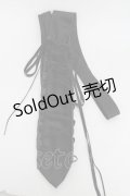 BPN / 合皮レースアップネクタイ  黒 S-25-12-21-005-GO-ZA-HR-ZS