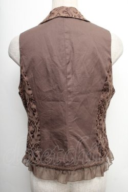 画像2: axes femme / /ジャガードベスト  ブラウン S-25-12-21-042-AX-TO-HR-ZS