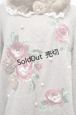 画像3: axes femme / ファーティペット付花柄プルオーバー  ブラウン S-25-12-21-043-AX-TO-HR-ZS