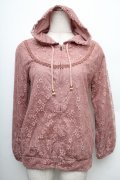 axes femme / デザインレースパーカー  アワピンク S-25-12-21-044-AX-BL-HR-ZS