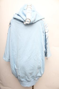 画像2: REFLEM / Dリングロゴテープ半袖ZIPパーカー  サックス S-25-12-21-046-PU-TO-HR-ZS