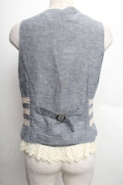 画像2: axes femme / シフォン切替ベスト  ブルー S-25-12-21-047-AX-TO-HR-ZS